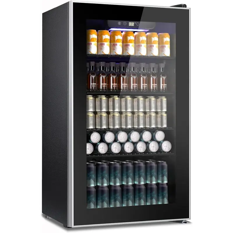 Glacier Home Premium 91 L drinks fridge with panoramic glass door — image 1