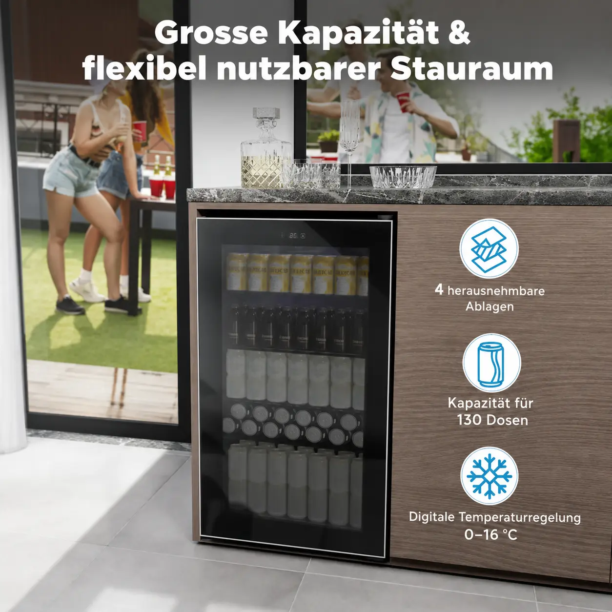 Glacier Home Premium 91 L drinks fridge with digital touch control — image 2